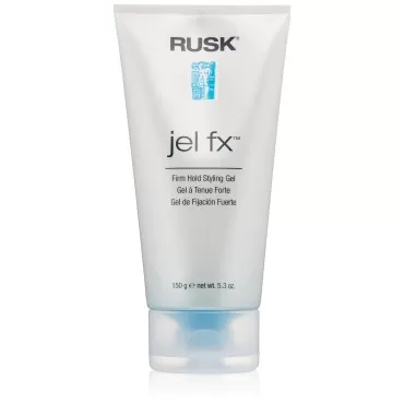 RUSK Designer Collection Jel Fx Firm Hold Styling Gel, 5.3 Oz, Medium to Firm-Hold, Used for Slicking, Molding, or Blow-Drying without Flaking, Full-Body Style