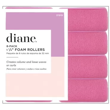 Diane Foam Rollers, Pink, 1 1/4