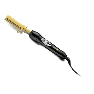 Andis 38300 Professional Heat Ceramic Press Comb for Hair, Straightener - 450F High Heat with Dual Voltage - 20 Adjustable Heat-Settings, 30 Min Auto Shut-off, Gold