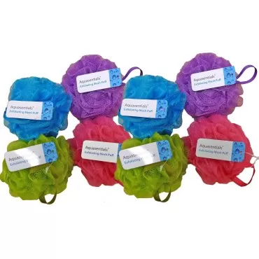 Aquasentials Mesh Pouf Bath Sponge (8 Pack)...