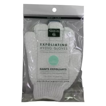 Exfoliating Gloves,White By Earth Therapeutics - Pair, 6 Pack