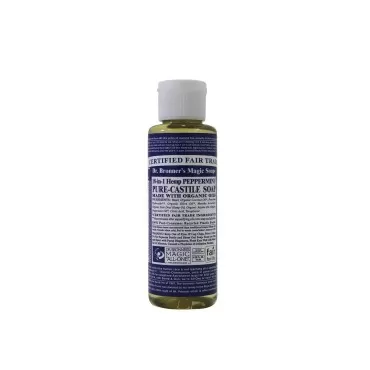 Dr. Bronners Soaps Organic Pure Castile Liquid Soap Peppermint - 4 Oz, 2 Pack