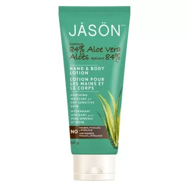 JASON Soothing 84% Aloe Vera Hand and Body Lotion (IASC Certified), 8 Ounce Bottle (Pack of 3)