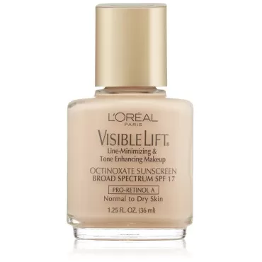 L'oreal Visible Lift Line-minimizing and Tone-enhancing Makeup, Normal/Dry Skin, Light Ivory, 1.25-Fluid Ounce
