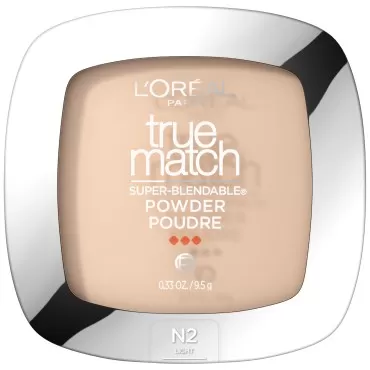 L'Oreal Paris True Match Super Blendable Oil Free Foundation Powder, N2 Light, 0.33 oz, Packaging May Vary