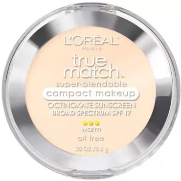 L'Oréal Paris True Match Super-Blendable Compact Makeup, W1 Porcelain, 0.3 oz.