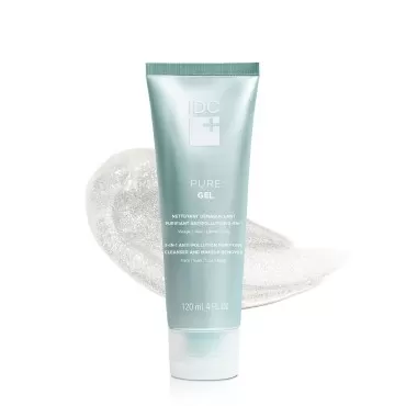 IDC Dermo Pure Gel Cleanser for Face - 4 fl oz - Natural Purifying & Cleansing Gel for Face, Eyes, Neck & Lips - Gentle Makeup Remover Cruelty-Free - Toning Lotion Makeup Remover for All Skin Types