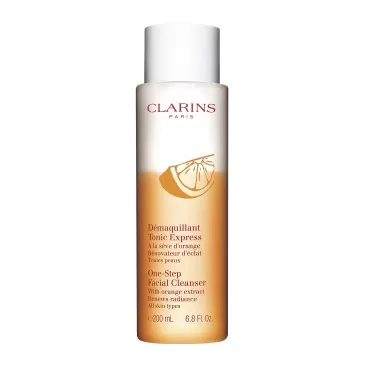 Clarins One-Step Facial Cleanser With Orange Extract | 2-In-1 Cleanser and Exfoliator | Restores Radiance | No Rinsing Necessary | All Skin Types | 6.8 Ounces