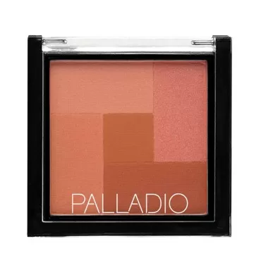 Palladio 2-In-1 Mosaic Blush and Bronzer, Silky Smooth Face Makeup Pressed Powder, Five Color Hues from Shimmering Pinks to Golden Browns, Rich Pigmented Shades, Flawless Finish, Desert Rose, 0.3 Oz