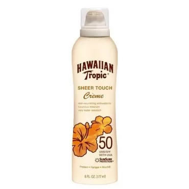 Hawaiian Tropic Sheer Touch Creme Sunscreen Lotion SPF 50, 6-Fluid Ounce Bottles (Pack of 3)