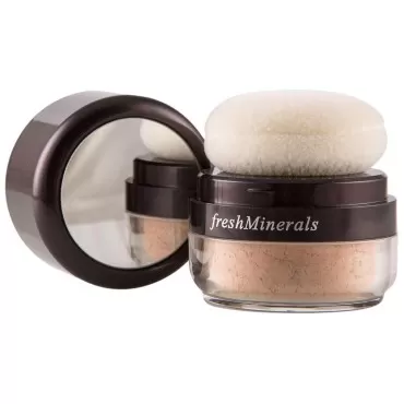 freshMinerals Mineral Powder Foundation, with Puff, Fresh Look, 6 Gram