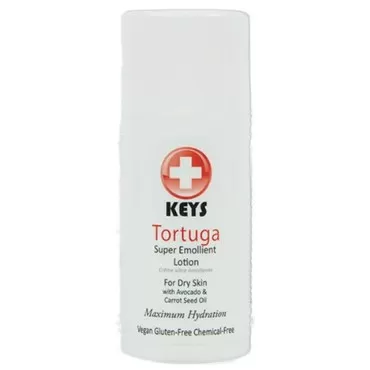 Keys Tortuga Vegan, All Natural, Gluten Free, Chemical Free Super Emollient Therapeutic Maximum Hydration Face, Hand, Body Lotion, Fast Relief for Dry Skin with Concentrated Shea Butter, 3.4 ounces