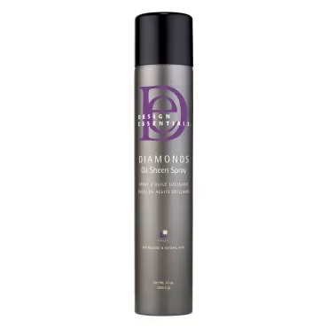 Design Essentials Diamonds Oil Sheen Spray for Relaxed & Natural Hair, Clear, 10 Oz