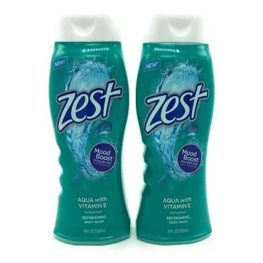 Zest Body Wash, Aqua, 18 Ounce, 2 Pack