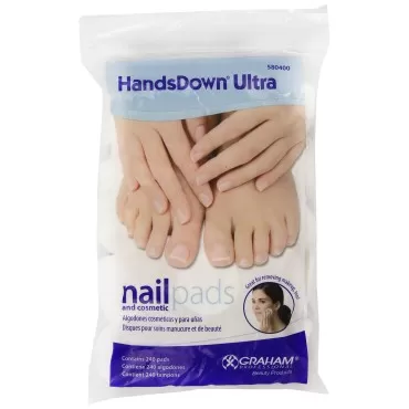 Graham Hands Down Ultra Nail and Cosmetic Pads, Wh...