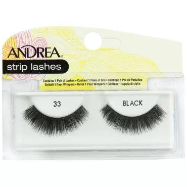 Andrea Strip Lashes, Black [33] 1 pair (Pack of 4)...