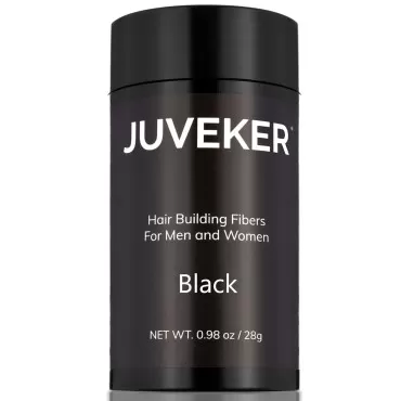 Hair Building Fibers Instantly Conceal Thinning Hair and Bald Spots for Men & Women (Large 28 Grams Bottle) - Undetectable, Washes Away, For All Hair Types, No Animal Byproducts (Black)