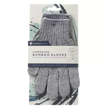 Hydrea London Exfoliating Gloves - Carbonised Bamb...
