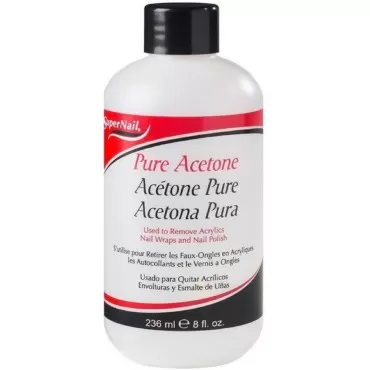 Super Nail Pure Acetone Polish Remover, 8 oz (Pack...