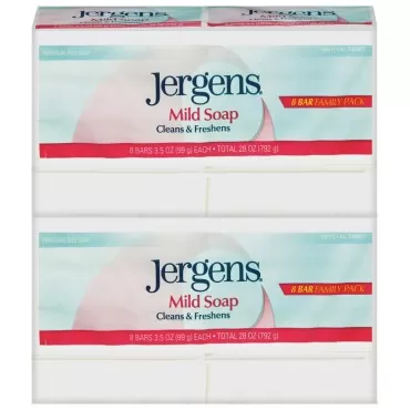Jergens Naturally Enriched Cleansing Soap Bar - 3.5 oz - 8 ct