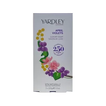 Yardley - April Violets Luxury Soap - 3x100g/3.5oz