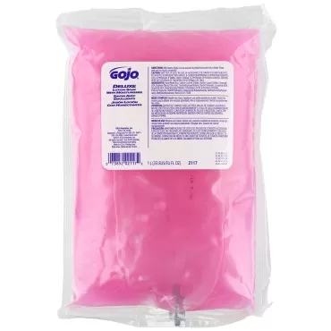 Gojo 2217 Nxt Deluxe Lotion Soap W/Moisturizers, Floral, Pink, 2000Ml Refill, 4/Carton