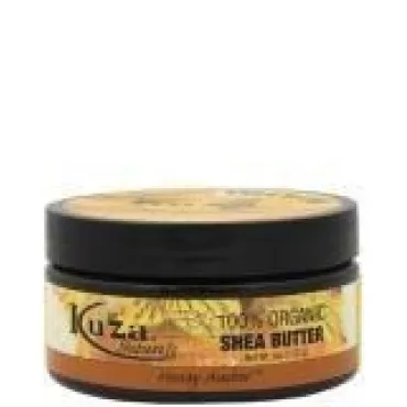 Kuza 100% Organic Shea Butter Skin, Hair, Scalp Nails- Honey Amber- 6 Oz