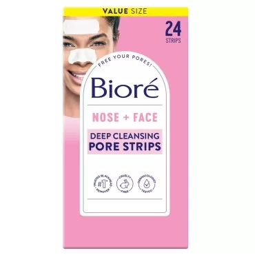 Biore Nose+Face Blackhead Remover Pore Strips, 12 ...