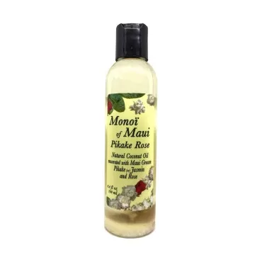 Monoi of Maui Pikake Rose Natural Coconut Oil for ...