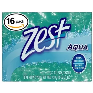 Zest Aqua Bar Soap 4 Ounce Bars, 16-Count