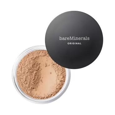 bareMinerals Original Loose Powder Foundation SPF 15, Lightweight Mineral Loose Powder Foundation Makeup, Buildable Coverage, Talc Free, Vegan, Medium Beige 12