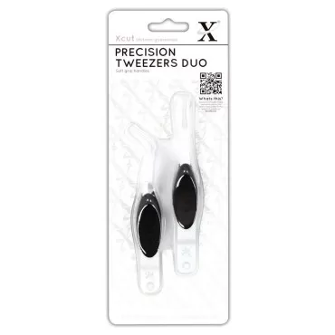 docrafts XC268101 Xcut Soft Grip Precision Tweezers Duo Pack