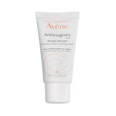 Eau Thermale Avène Antirougeurs CALM Soothing Repair Mask, Soothes Redness Prone Skin, Tinted Green, Hypoallergenic, 1.6 Fl Oz (Pack of 1)