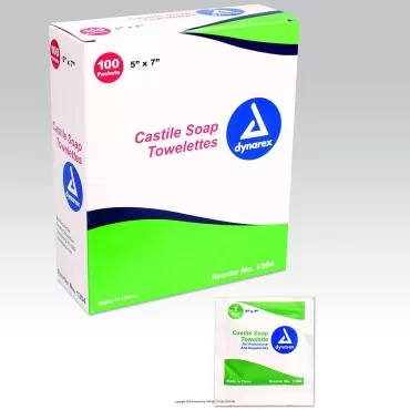 Castile Soap Towelettes Box of 100...