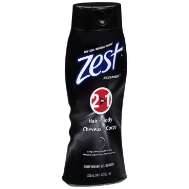 Zest 2 in 1 Hair & Body Wash for Men, 18 oz