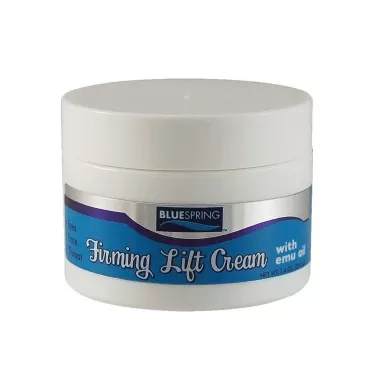 Firming Lift Cream with Emu Oil by BlueSpring - Instant Skin Lifting and Tightening Skincare Formula - Reduces puffiness around eyes - Deep Hydration for Face and Neck Areas - 1oz