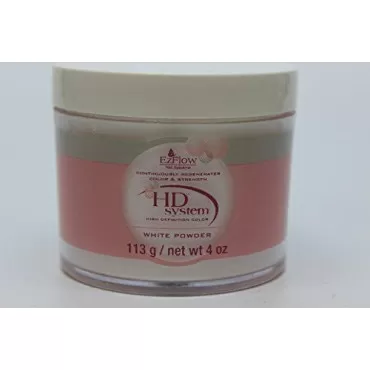 EZ Flow High Definition Powder False Nails, White, 4 Ounce