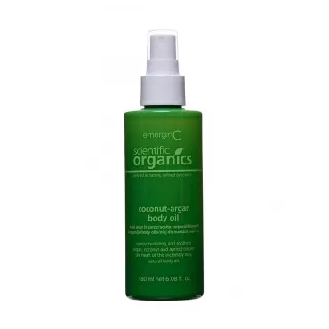 emerginC Scientific Organics Coconut-Argan Body Oil Spray - Soothing + Hydrating Body Oil Mist for Dry Skin (6 oz, 180 ml)