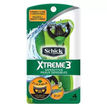 Schick Extreme 3 With Vitamin E 4 Count 3- Packs