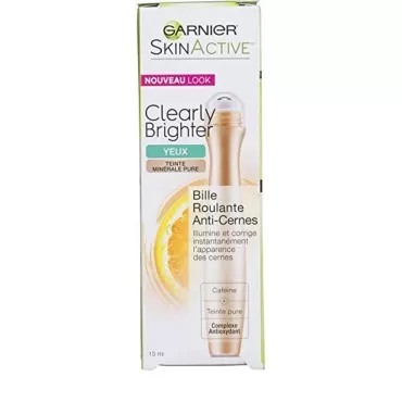 Garnier SkinActive Clearly Brighter Sheer Tinted Eye Roller, Light/Medium 0.5 oz (Pack of 3)