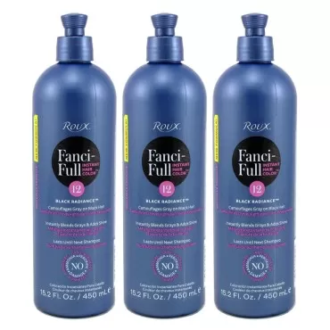 Roux Fanci-Full Rinse #12 Black Radiance 15.2 Ounce (449ml) (3 Pack)