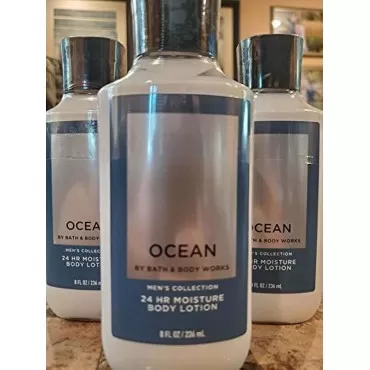 Lot of 3 Bath & Body Works Ocean for Men Body Lotion 8 Fl Oz Each (Ocean for Men)