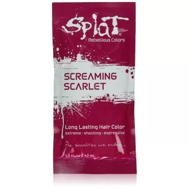 Splat Hair Color 1.5 Oz Individual Packs Screaming Scarlet