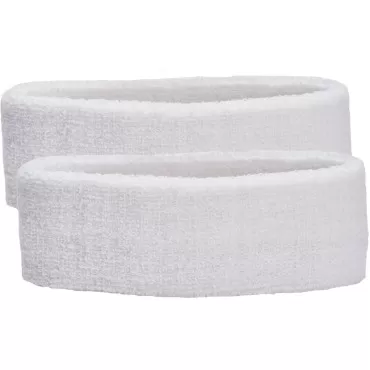 Unique Sports Hi Performance Headbands (Pack of 2), White