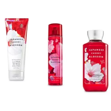 Bath & Body Works Japanese Cherry Blossom Body Set...