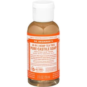 Dr. Bronners Travel Size Tea Tree Castile Soap, 2 FZ