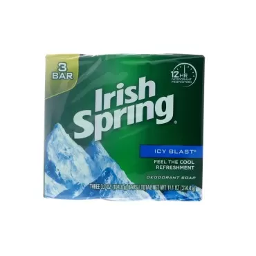 Icyblast Cool Refreshment Deodorant Soap by Irish Spring, 3 BARS - 12 BARS