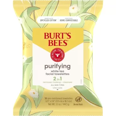 Burt's Bees Purifying Facial Towelettes With White...