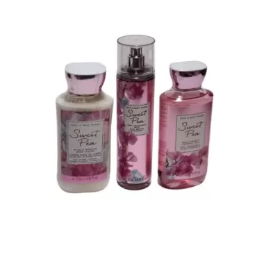 Bath and Body Works Sweet Pea Set, Body Lotion, Sh...