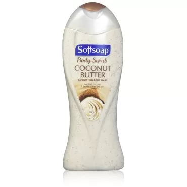 Softsoap Body Butter Coconut Scrub, Body Buff Wash 15 oz (Pack of 1)